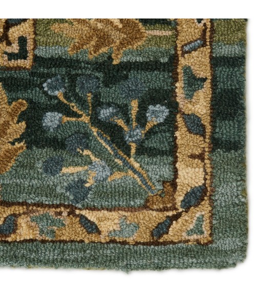 Cardamom Area Rug Vibe by Jaipur Living Ahava Handmade Oriental Green/ Blue Area Rug (8'X10')