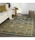 Cardamom Area Rug Vibe by Jaipur Living Ahava Handmade Oriental Green/ Blue Area Rug (8'X10')