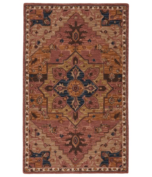 Vibe by Jaipur Living Cressida Handmade Medallion Dark Pink/ Blue Area Rug (5'X8')