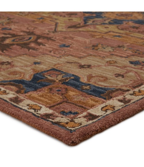 Vibe by Jaipur Living Cressida Handmade Medallion Dark Pink/ Blue Area Rug (5'X8')