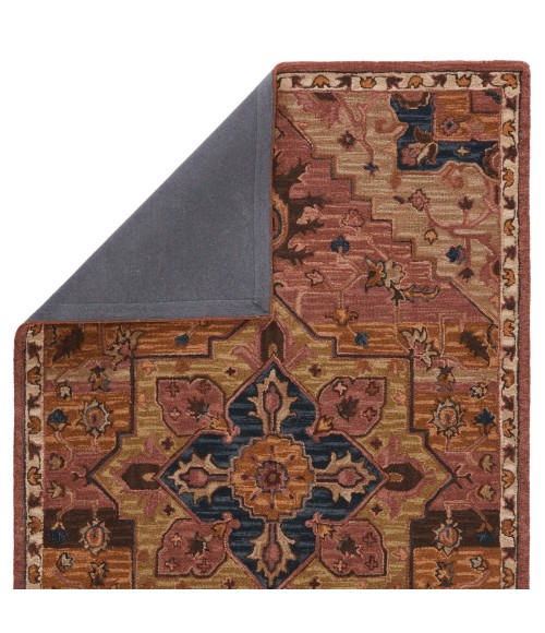Vibe by Jaipur Living Cressida Handmade Medallion Dark Pink/ Blue Area Rug (5'X8')