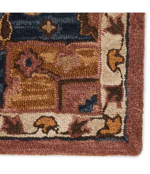 Vibe by Jaipur Living Cressida Handmade Medallion Dark Pink/ Blue Area Rug (5'X8')