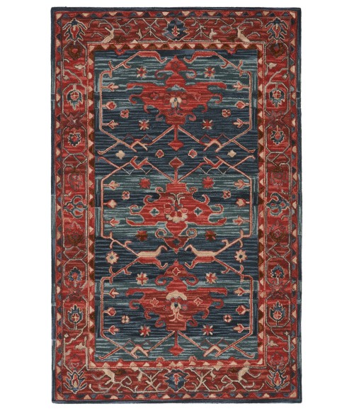 Cardamom Area Rug Vibe by Jaipur Living Cinnabar Handmade Medallion Red/ Blue Area Rug (9'X12')