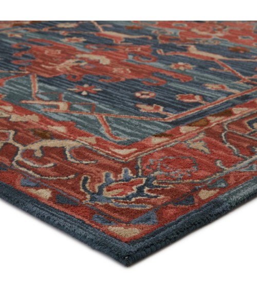 Cardamom Area Rug Vibe by Jaipur Living Cinnabar Handmade Medallion Red/ Blue Area Rug (9'X12')