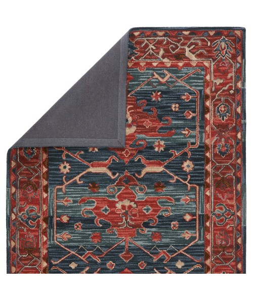 Cardamom Area Rug Vibe by Jaipur Living Cinnabar Handmade Medallion Red/ Blue Area Rug (9'X12')