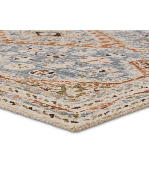 COM17 Zascha Rug Vibe by Jaipur Living Zascha Handmade Medallion Blue/ Brown Area Rug 9'X12'