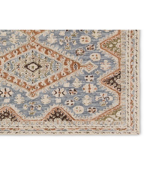 COM17 Zascha Rug Vibe by Jaipur Living Zascha Handmade Medallion Blue/ Brown Area Rug 9'X12'
