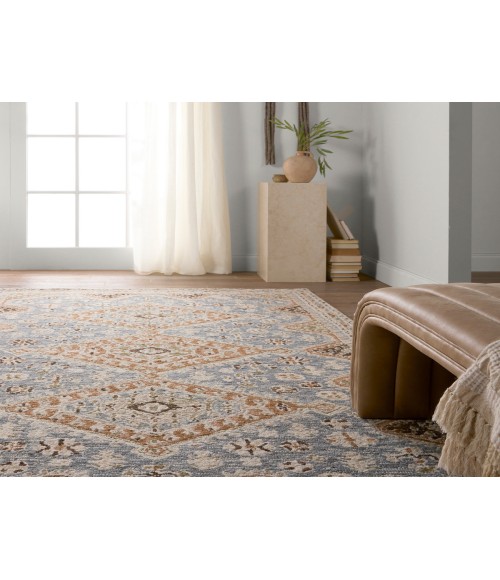 COM17 Zascha Rug Vibe by Jaipur Living Zascha Handmade Medallion Blue/ Brown Area Rug 9'X12'