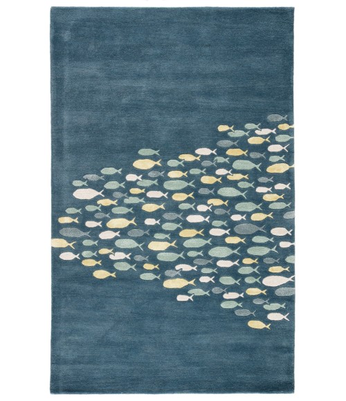 Jaipur Living Schooled Handmade Animal Blue/ Gray Area Rug (5'X8')
