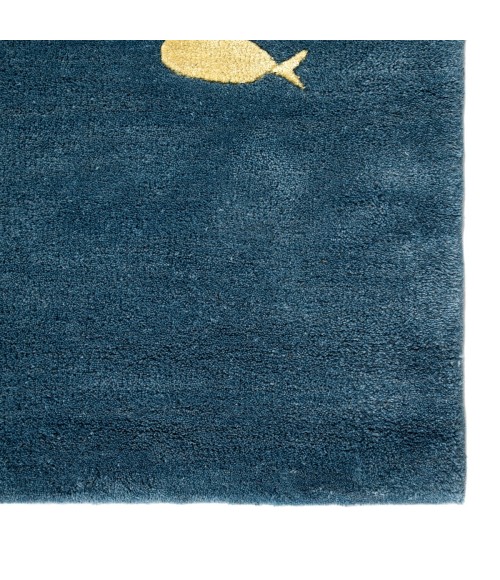 Jaipur Living Schooled Handmade Animal Blue/ Gray Area Rug (5'X8')