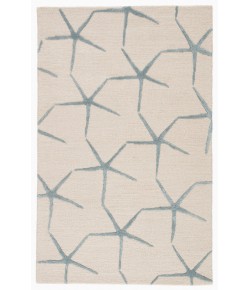 Jaipur Living Starfishing Handmade Animal Pattern White/ Blue Cor24 Area Rug 3 ft. 6 in. X 5 ft. 6 in. Rectangle