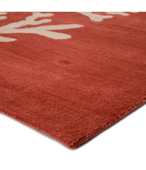 Coastal Seaside Area Rug Jaipur Living Bough Handmade Abstract Coral/ Tan Area Rug (5'X8')
