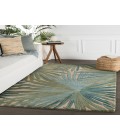Coastal Seaside Area Rug Jaipur Living Palmetto Handmade Floral Blue/ Green Area Rug (5'X8')