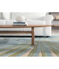 Coastal Seaside Area Rug Jaipur Living Palmetto Handmade Floral Blue/ Green Area Rug (5'X8')