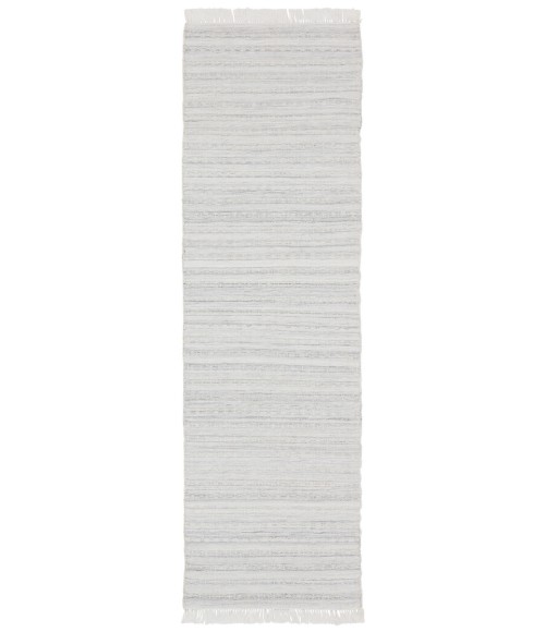 Jaipur Living Torre Indoor/ Outdoor Solid Light Gray/ Cream Runner Rug 3'X10'