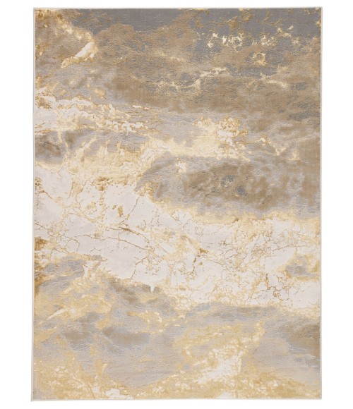 Jaipur Living Cisco Abstract Gray/ Gold Area Rug (5'X7'6")