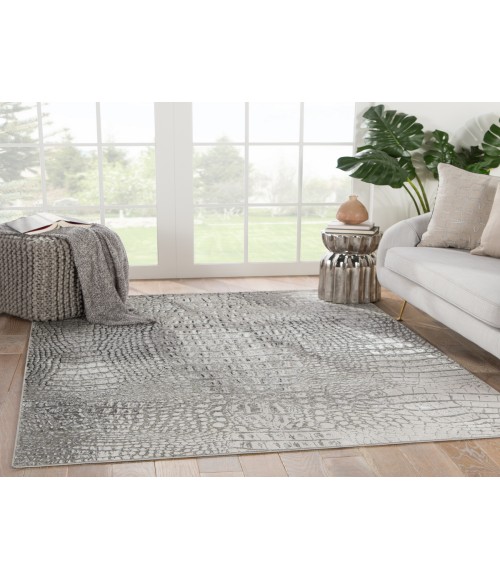 Catalyst Area Rug Jaipur Living Canberra Animal Gray/ Black Runner Rug (3'3"X12')