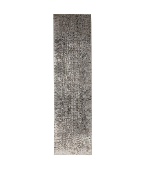 Catalyst Area Rug Jaipur Living Canberra Animal Gray/ Black Runner Rug (3'3"X12')