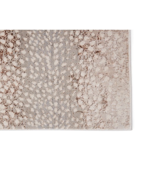Jaipur Living Axis Animal Pattern Light Gray/ Brown Runner Rug 3'3"X12'