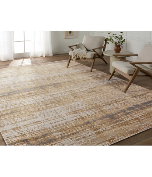 CTY15 Conclave Rug Jaipur Living Conclave Abstract Gold/ Cream Area Rug 9'6"X13'