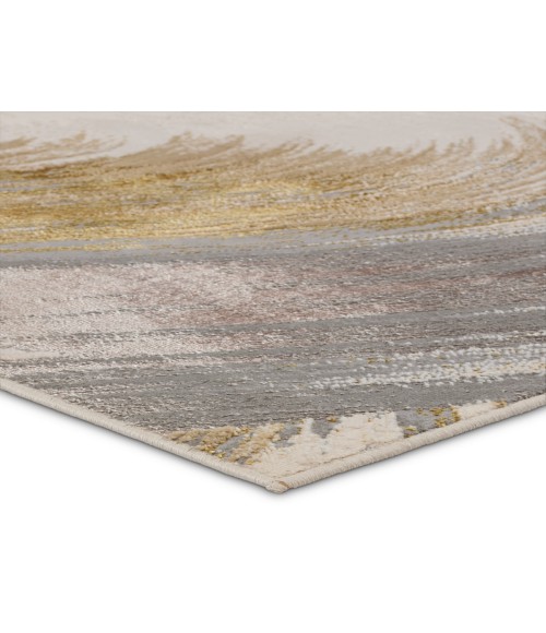 Jaipur Living Zione Abstract Gold/ Gray Runner Rug 2'2"X8'