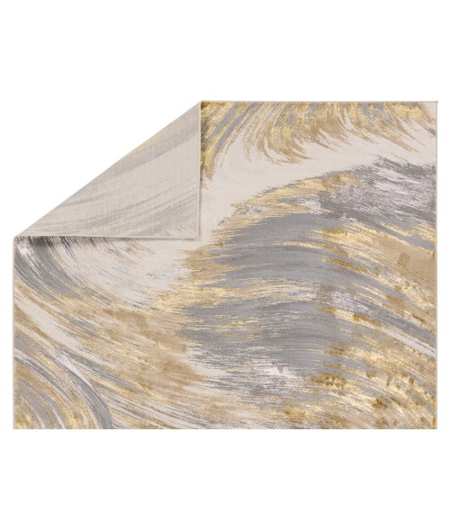 Jaipur Living Zione Abstract Gold/ Gray Runner Rug 2'2"X8'