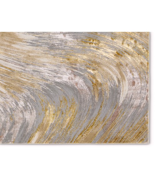 Jaipur Living Zione Abstract Gold/ Gray Runner Rug 2'2"X8'