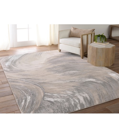 Jaipur Living Zione Abstract Taupe/ Gray Runner Rug 2'2"X8'