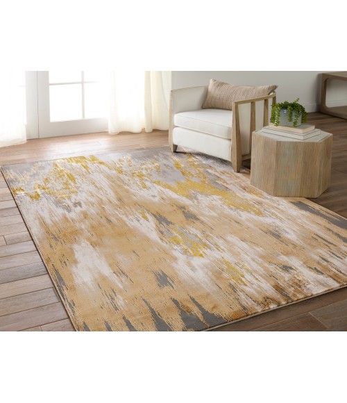 Jaipur Living Ulysses Abstract Gold/ Gray Area Rug 7'10"X10'6"