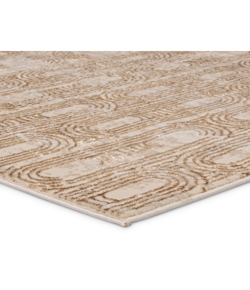 Jaipur Living Gimeas Geometric Gold/ Beige Area Rug 5'X7'6"