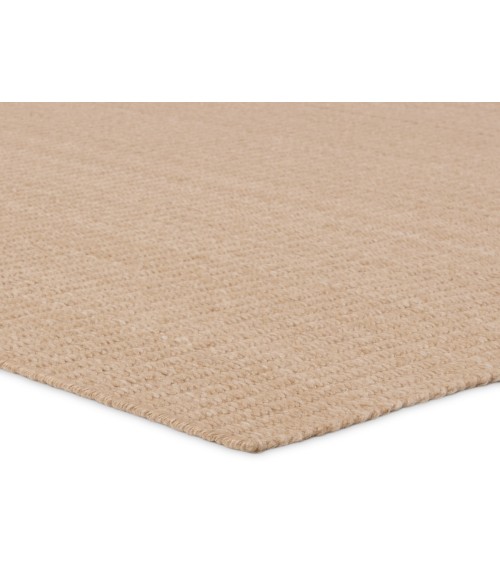 DAN02 Facet Rug Jaipur Living Facet Handmade Indoor/Outdoor Solid Tan Area Rug 9'X12'