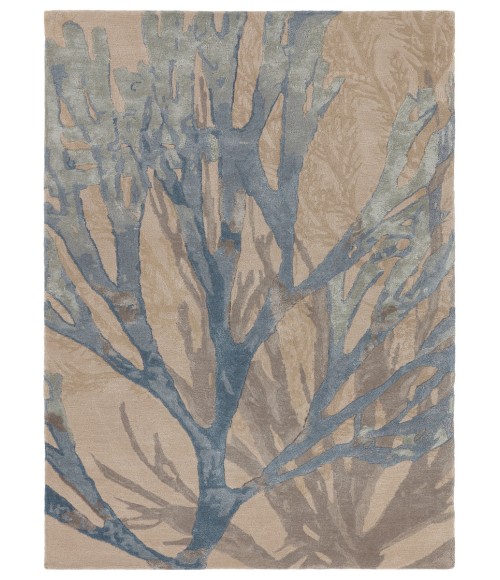 Jaipur Living Atoll Handmade Animal Pattern Blue/ Tan Area Rug 5'X8'
