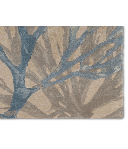 Jaipur Living Atoll Handmade Animal Pattern Blue/ Tan Area Rug 5'X8'