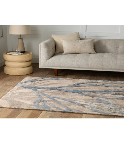 Jaipur Living Atoll Handmade Animal Pattern Blue/ Tan Area Rug 5'X8'
