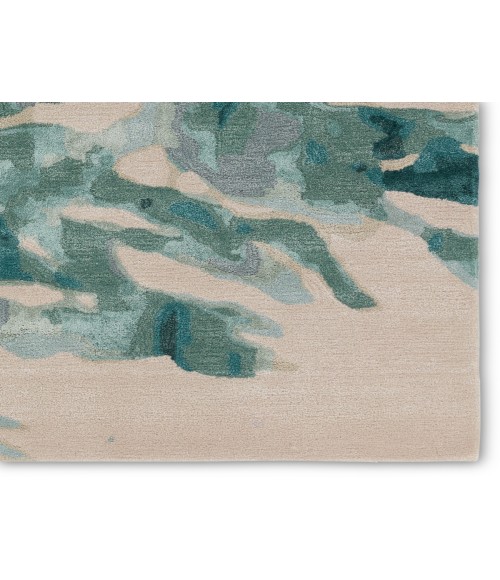 Jaipur Living Atoll Handmade Animal Pattern Teal/ Sage Area Rug 9'X12'