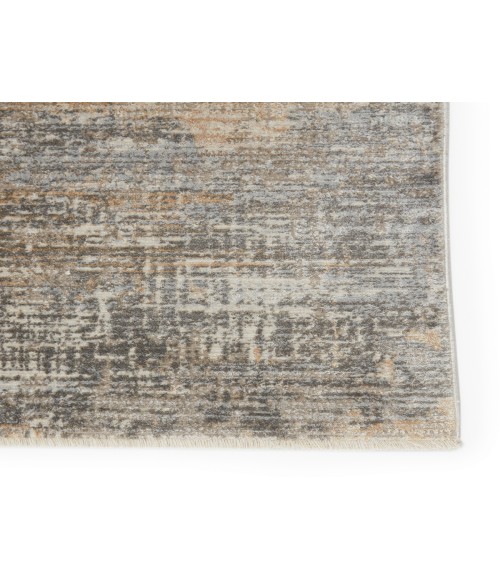 En Blanc Area Rug Vibe by Jaipur Living Akari Abstract Gray/ Light Tan Runner Rug (3'X8')