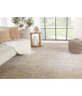 En Blanc Area Rug Vibe by Jaipur Living Akari Abstract Gray/ Light Tan Runner Rug (3'X8')