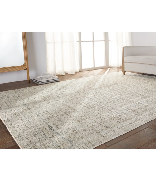 EBC10 Sovis Rug Vibe by Jaipur Living Sovis Abstract Light Gray/ Ivory Area Rug 8'10"X12'7"
