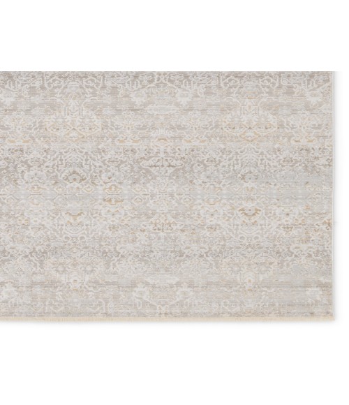 Vibe by Jaipur Living Wayreth Floral Taupe/ Silver Area Rug 5'3"X7'6"