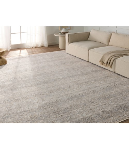 Vibe by Jaipur Living Wayreth Floral Taupe/ Silver Area Rug 5'3"X7'6"