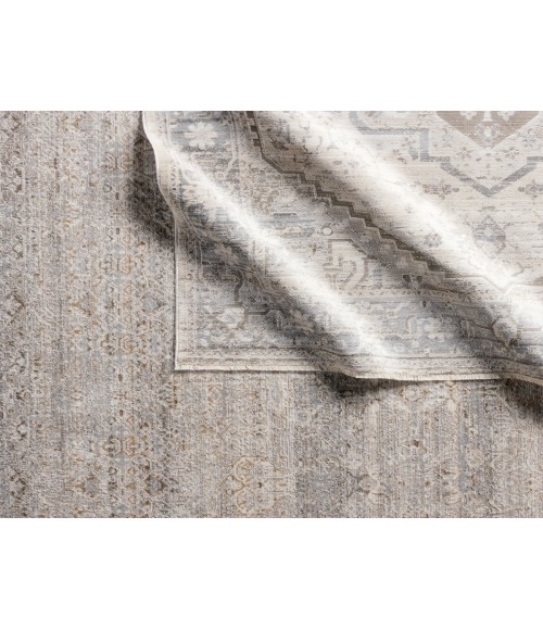 Vibe by Jaipur Living Wayreth Floral Taupe/ Silver Area Rug 5'3"X7'6"