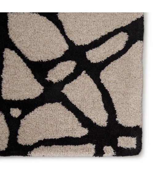 Etho By Nikki Chu Area Rug Nikki Chu by Jaipur Living Chandler Handmade Abstract Cream/ Black Area Rug (18 in. sample')