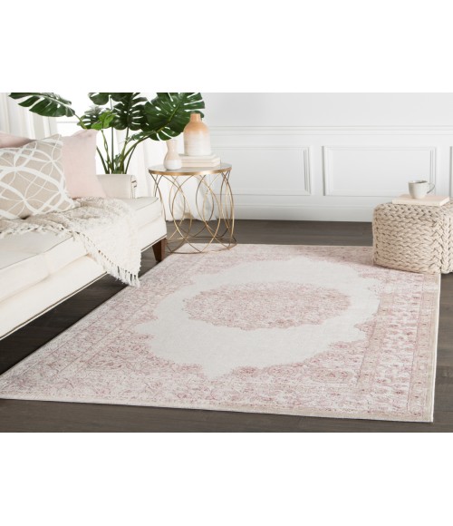 Jaipur Living Malo Medallion Pink/ White Area Rug (5'X7'6")