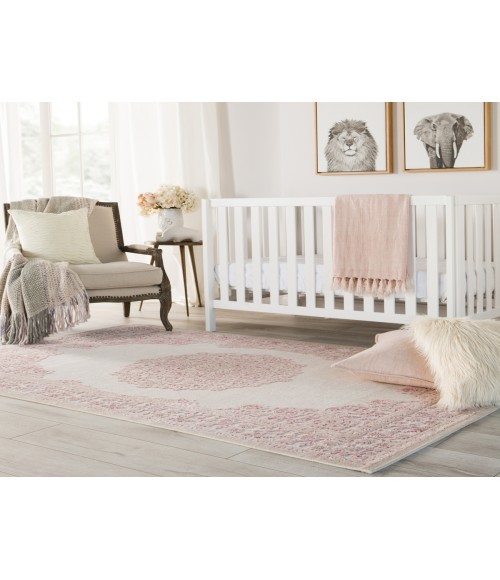 Jaipur Living Malo Medallion Pink/ White Area Rug (5'X7'6")