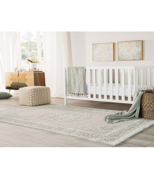 Jaipur Living Malo Medallion Gray/ White Area Rug (2'X3')