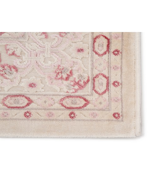 Jaipur Living Regal Damask Ivory/ Pink Runner Rug (2'6"X8')