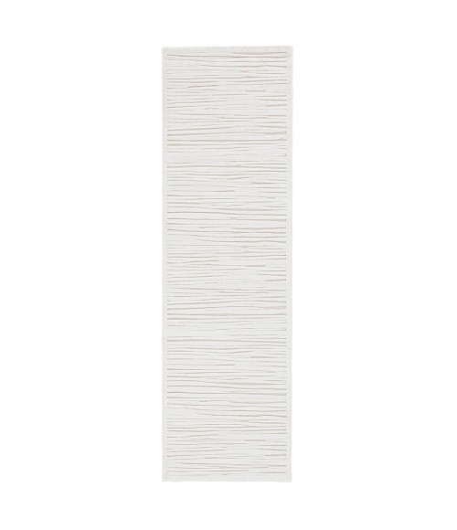Jaipur Living Linea Abstract White Runner Rug (2'6"X8')