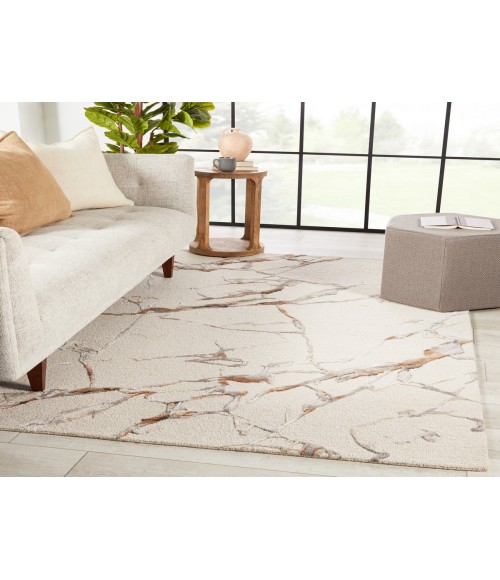 Jaipur Living Shattered Handmade Abstract Cream/ Gold Area Rug (5'X8')