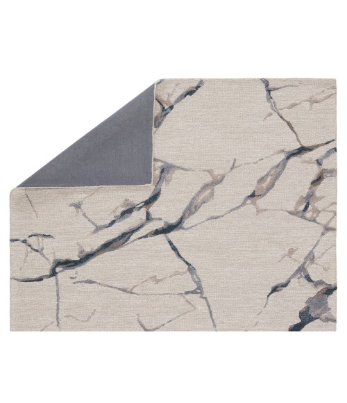 Jaipur Living Shattered Handmade Abstract Light Gray/ Slate Area Rug (5'X8')