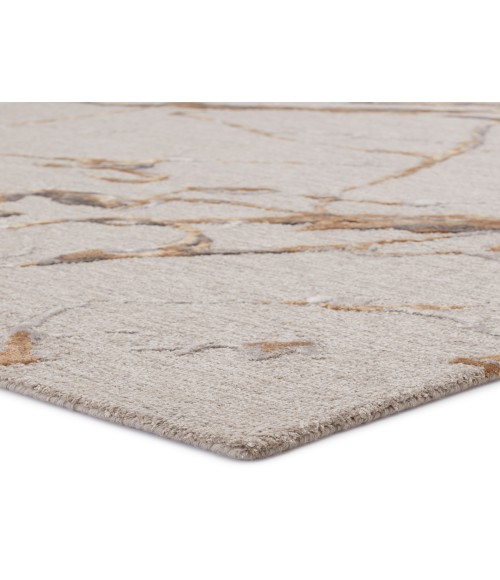 Jaipur Living Shattered Handmade Abstract Light Gray/ Gold Area Rug (5'X8')